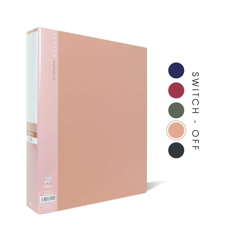 Bìa Còng Switch OFF Kèm Phân Trang, Túi Sơ Mi Lỗ