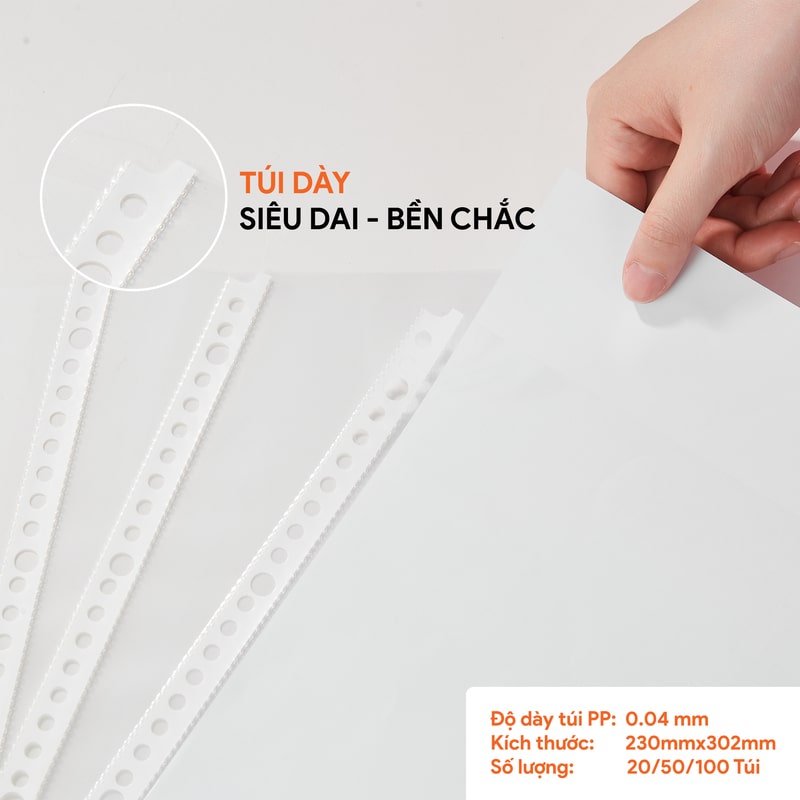 Bìa Lỗ (Túi Sơ Mi Lỗ) Tiết Kiệm PA004