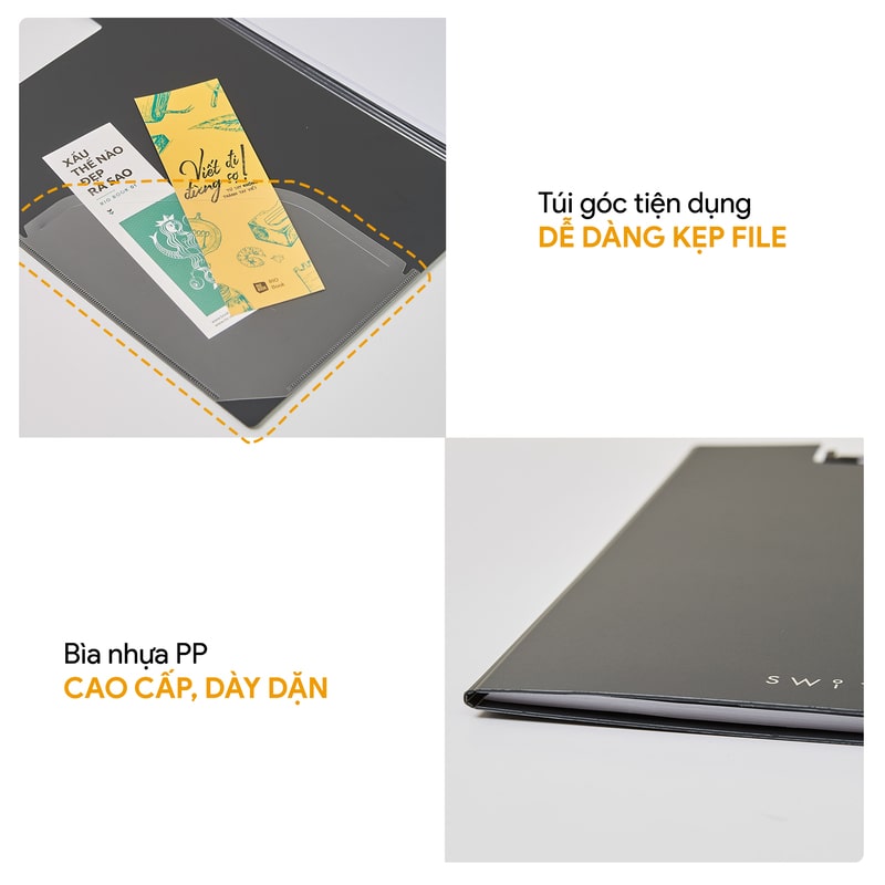 Bìa Kẹp Trình Ký Đôi Nhựa PP WB420