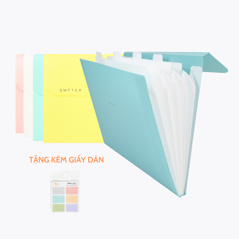 Cặp Đựng Tài Liệu A4 ON 5 Ngăn (Tặng Giấy Phân Trang)