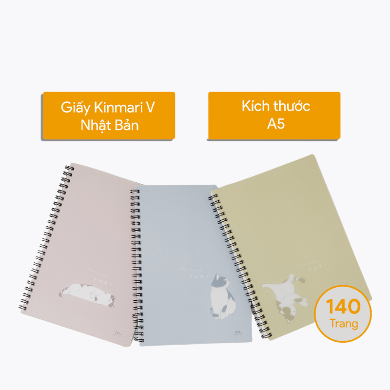 Sổ Tay Hoạ Tiết Mèo Tuki