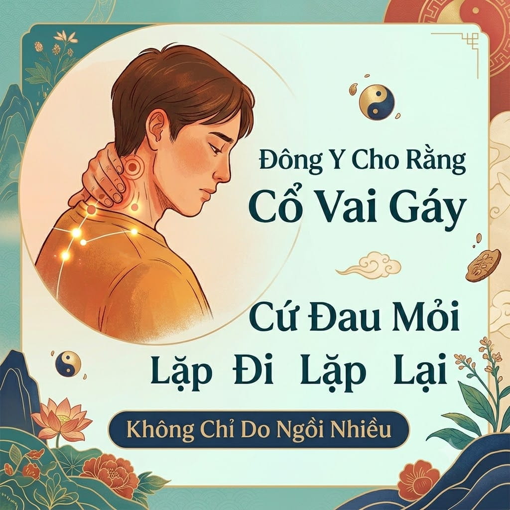 Đông Y Cho Rằng Cổ Vai Gáy Cứ Đau Mỏi Lặp Đi Lặp Lại Không Chỉ Do Ngồi Nhiều