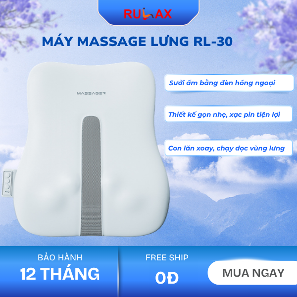 Giảm Đau Lưng Với Máy Massage Lưng RL30