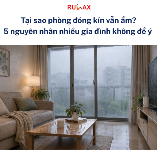 Tại sao phòng đóng kín vẫn ẩm? 5 nguyên nhân nhiều gia đình không để ý