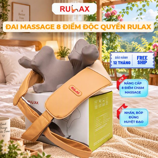 Đai massage cổ vai gáy Mô Phỏng Bàn Tay Giải Pháp Thư Giãn Cho Dân Văn Phòng Thường Xuyên Đau Mỏi