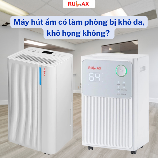 Máy hút ẩm có làm phòng bị khô da, khô họng không? Độ ẩm bao nhiêu là vừa đủ cho sức khỏe?