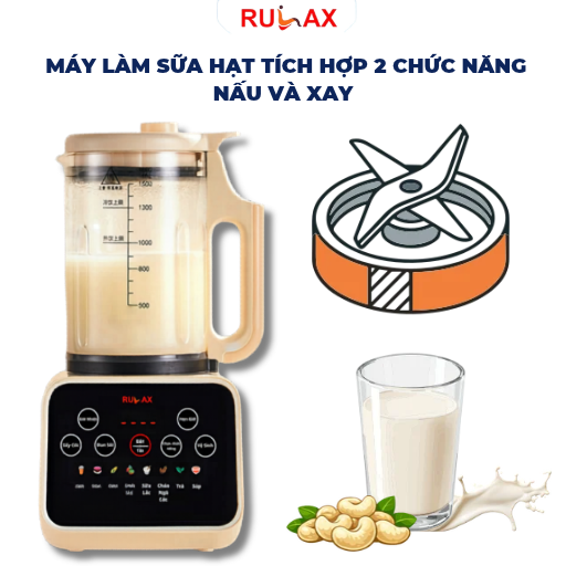Máy làm sữa hạt tích hợp 2 chức năng nấu và xay: Giải pháp tiện lợi cho gian bếp hiện đại