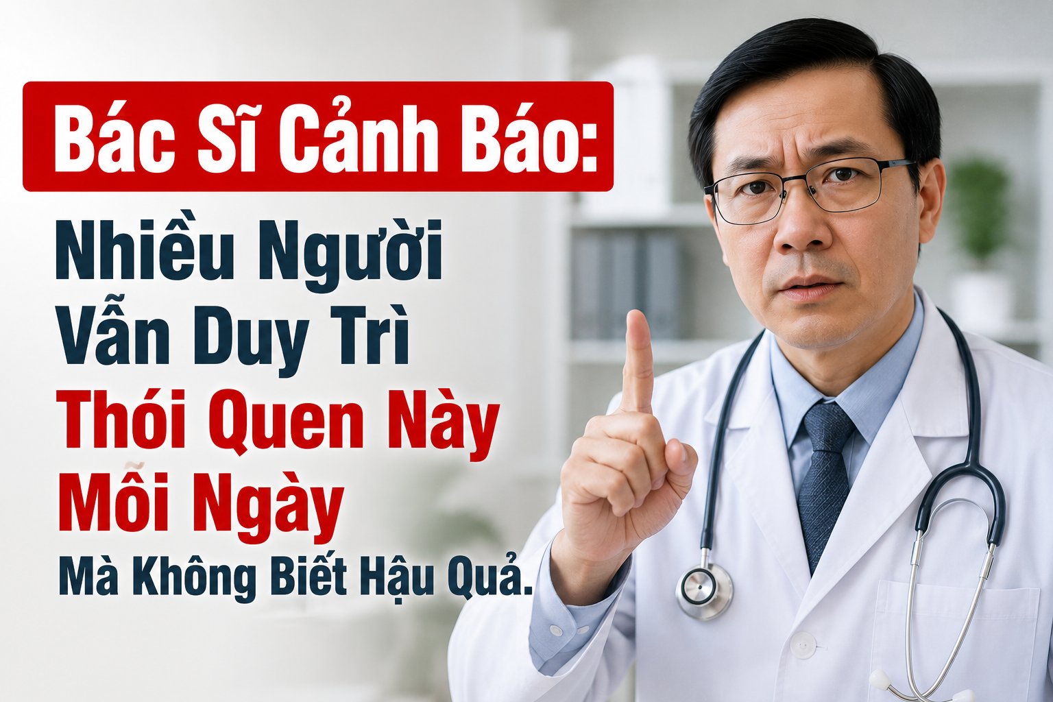 Bác Sĩ Cảnh Báo: Nhiều Người Vẫn Duy Trì Thói Quen Này Mỗi Ngày Mà Không Biết Hậu Quả