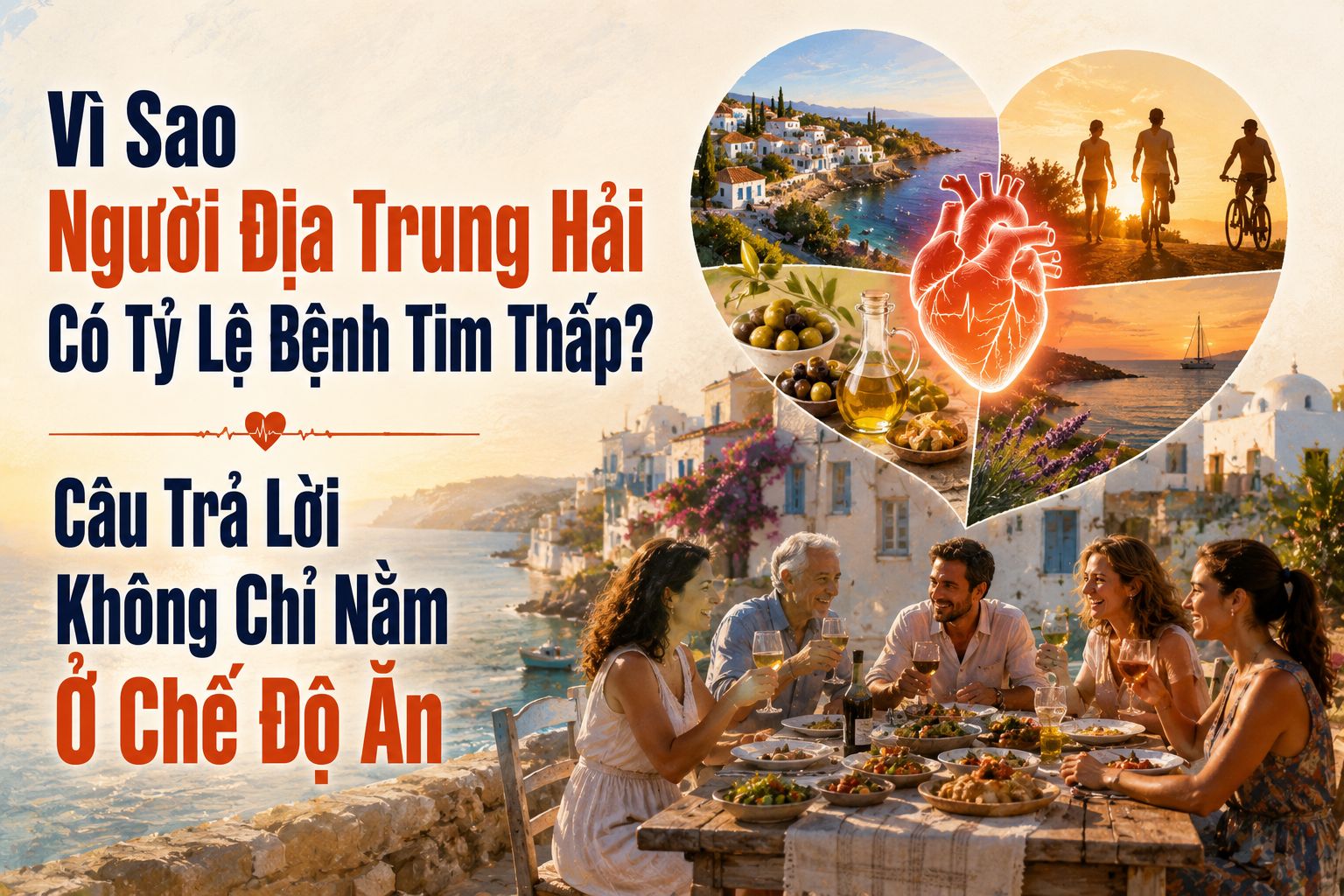 Vì Sao Người Địa Trung Hải Có Tỷ Lệ Bệnh Tim Thấp? Câu Trả Lời Không Chỉ Nằm Ở Chế Độ Ăn