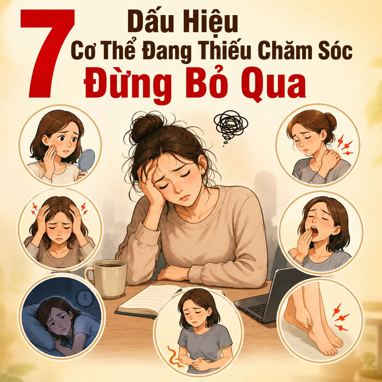 7 Dấu Hiệu Cơ Thể Đang Thiếu Chăm Sóc Đừng Bỏ Qua