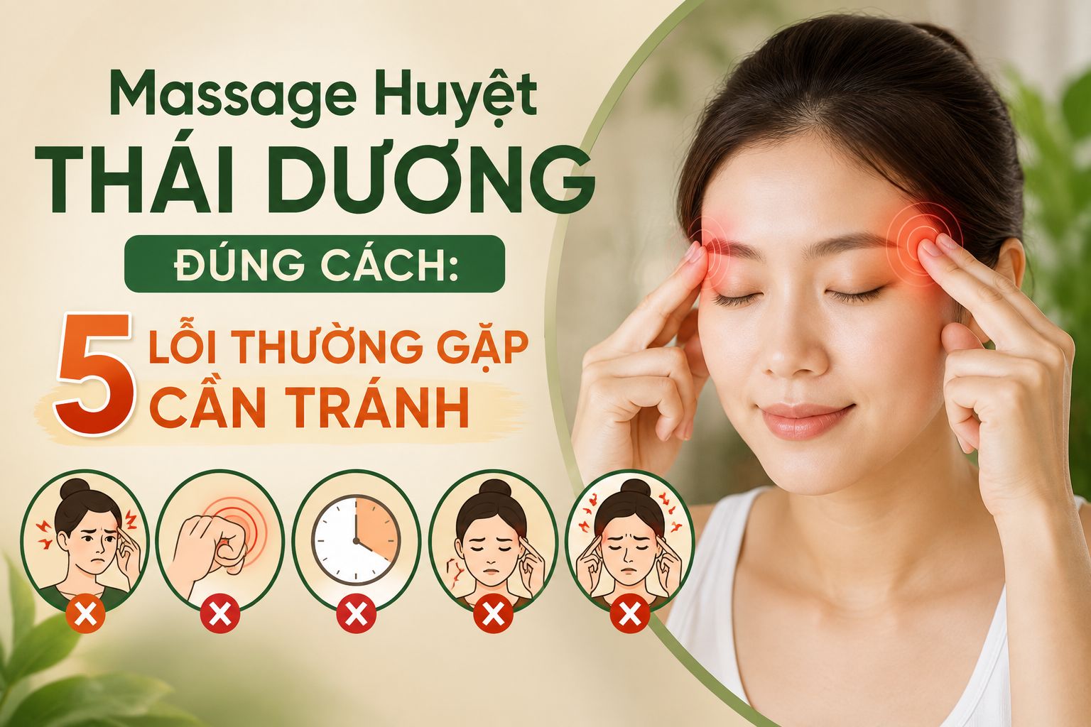 Massage Huyệt Thái Dương Đúng Cách: 5 Lỗi Thường Gặp Cần Tránh