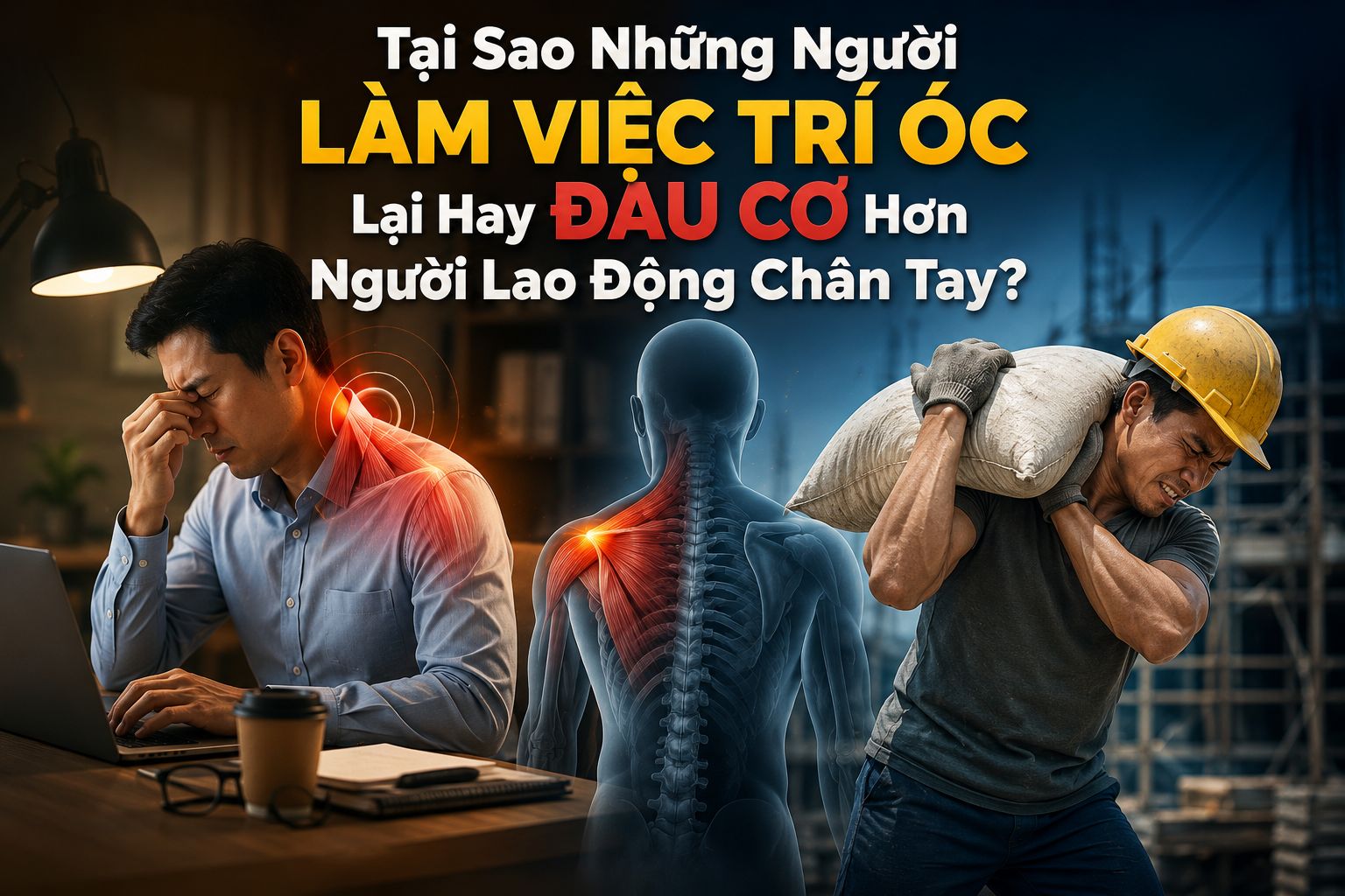 Tại Sao Những Người Làm Việc Trí Óc Lại Hay Đau Cơ Hơn Người Lao Động Chân Tay?