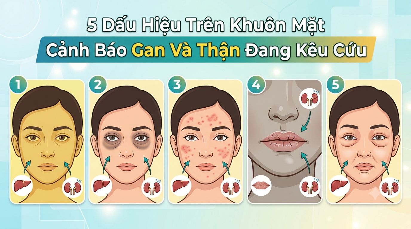 5 Dấu Hiệu Trên Khuôn Mặt Cảnh Báo Gan Và Thận Đang 