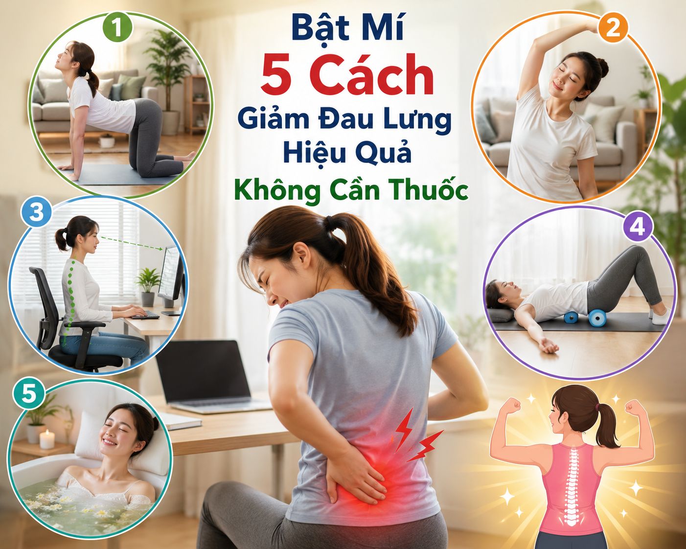 Bật Mí 5 Cách Giảm Đau Lưng Hiệu Quả Không Cần Thuốc