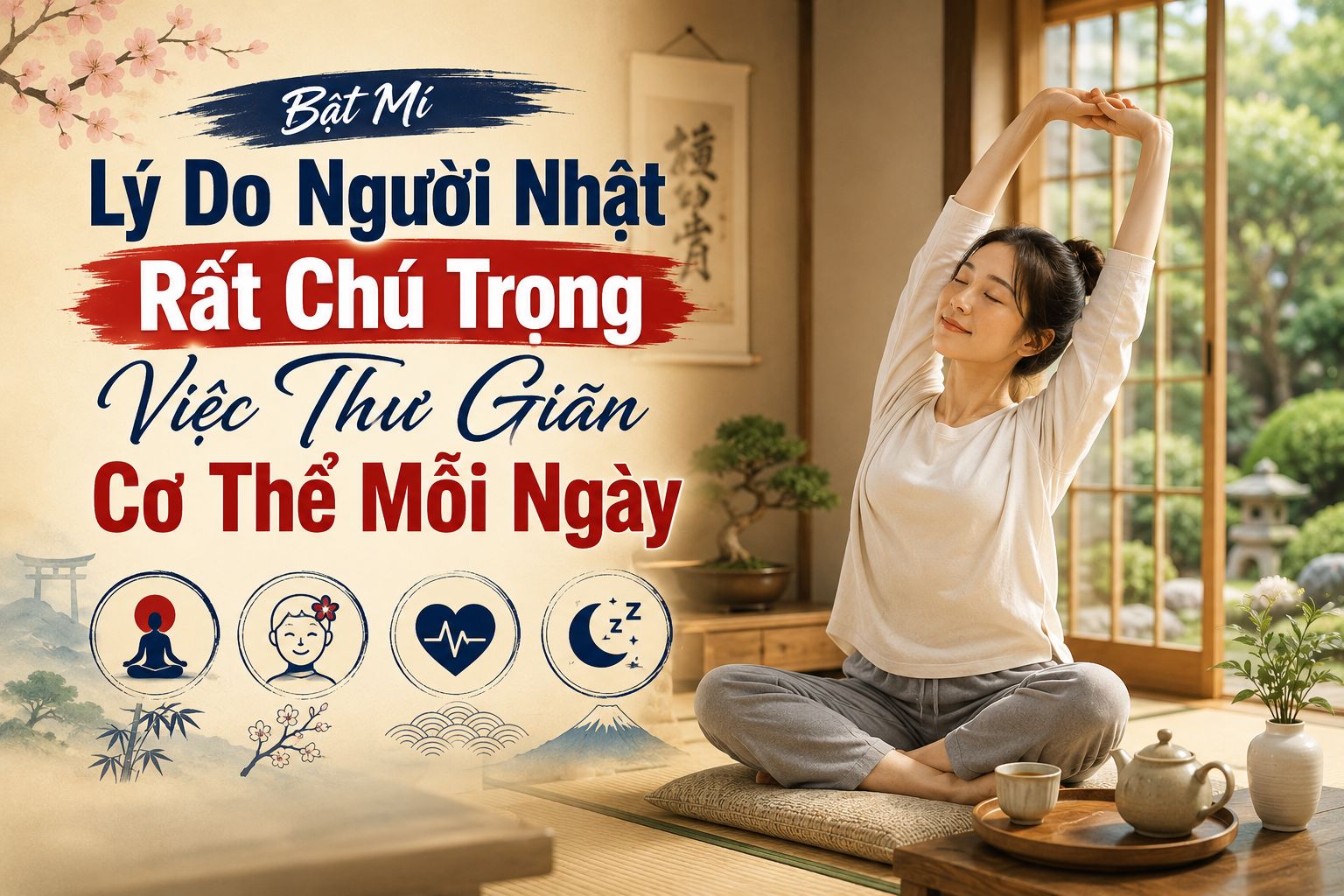 Bật Mí Lý Do Người Nhật Rất Chú Trọng Việc Thư Giãn Cơ Thể Mỗi Ngày