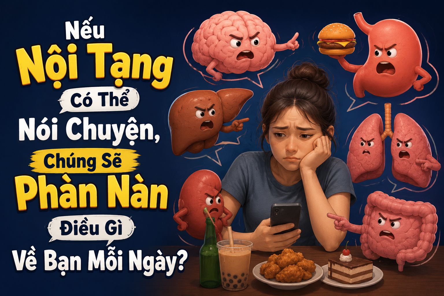 Nếu Nội Tạng Có Thể Nói Chuyện, Chúng Sẽ Phàn Nàn Điều Gì Về Bạn Mỗi Ngày?