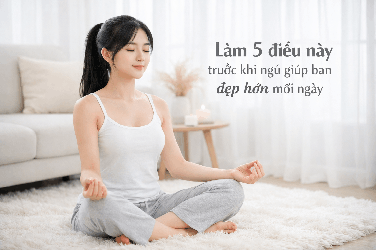Làm 5 điều này trước khi ngủ giúp bạn đẹp hơn mỗi ngày