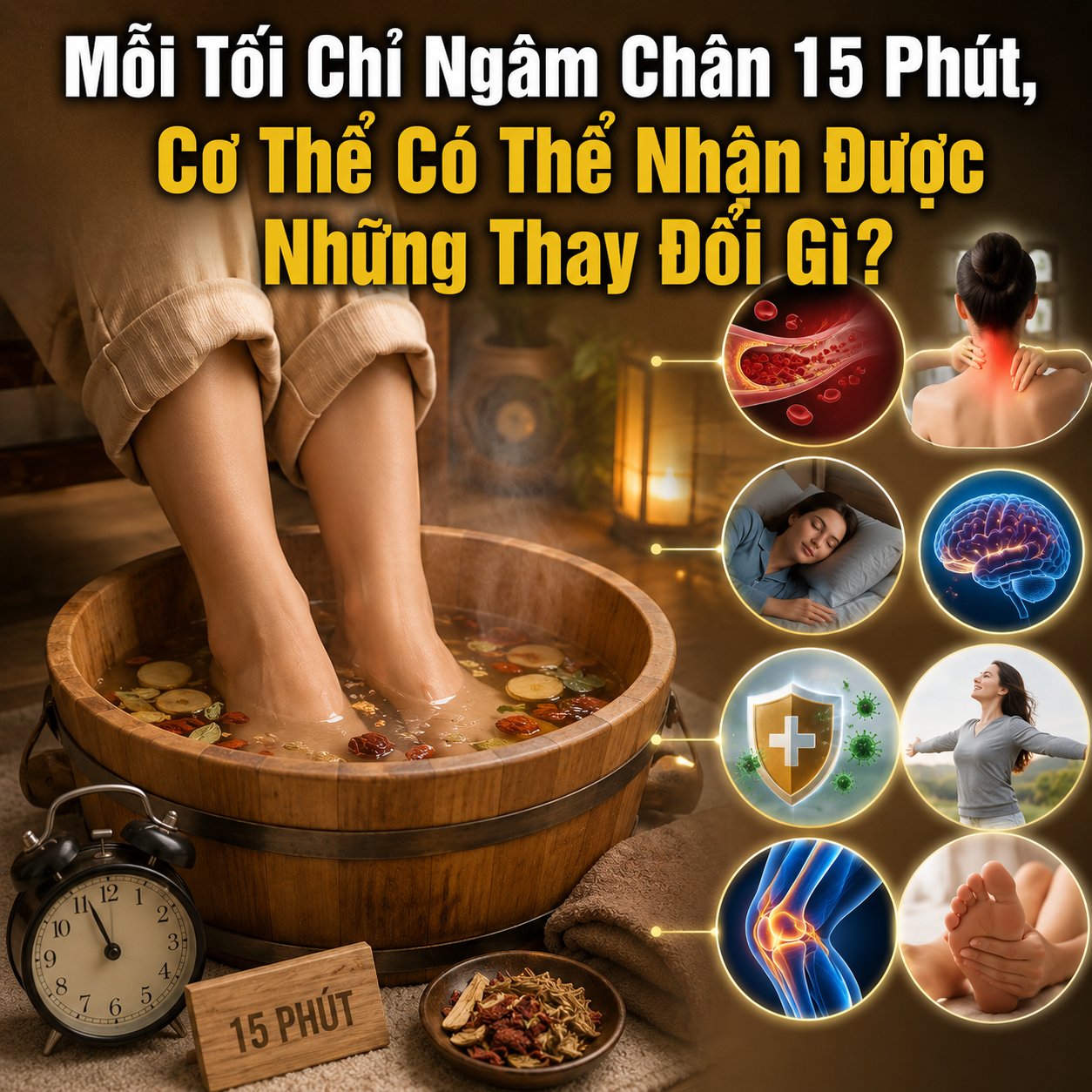 Mỗi Tối Chỉ Ngâm Chân 15 Phút, Cơ Thể Có Thể Nhận Được Những Thay Đổi Gì?