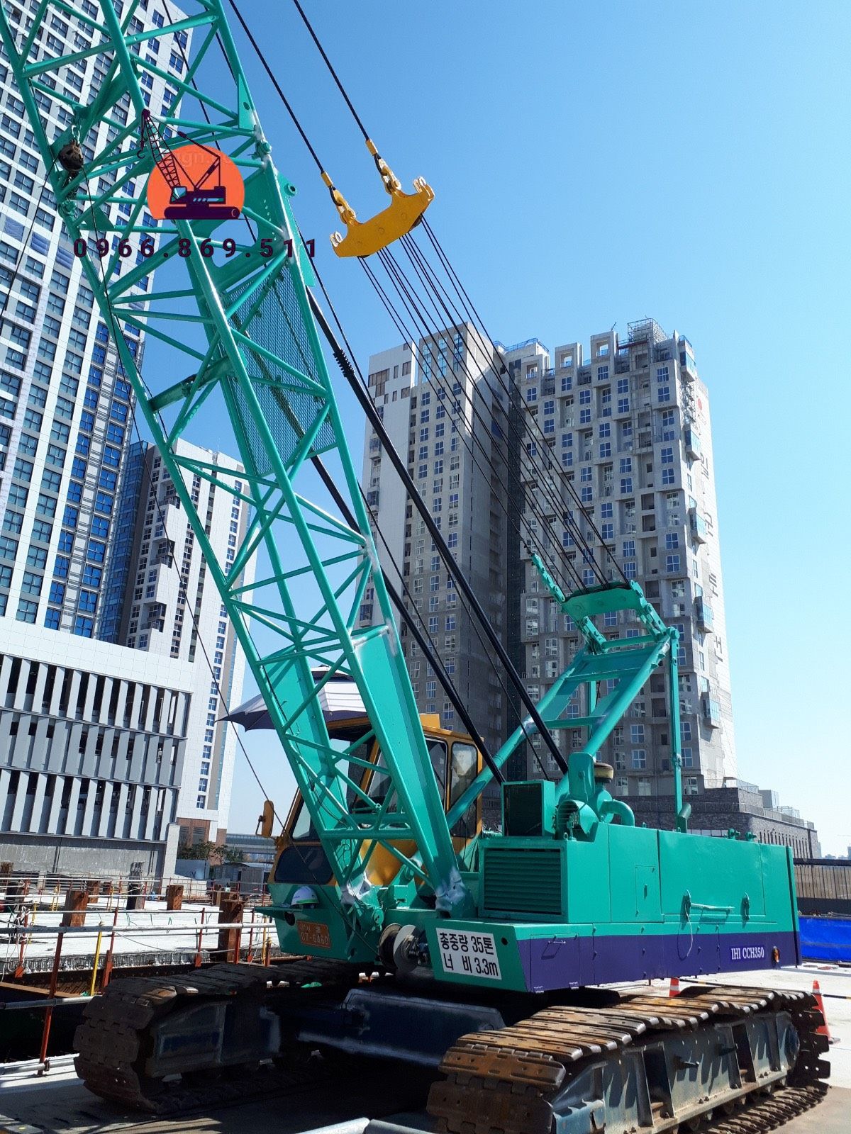 Xe cẩu bánh xích 35 tấn IHI CCH350 (1991) nhập khẩu từ Hàn Quốc