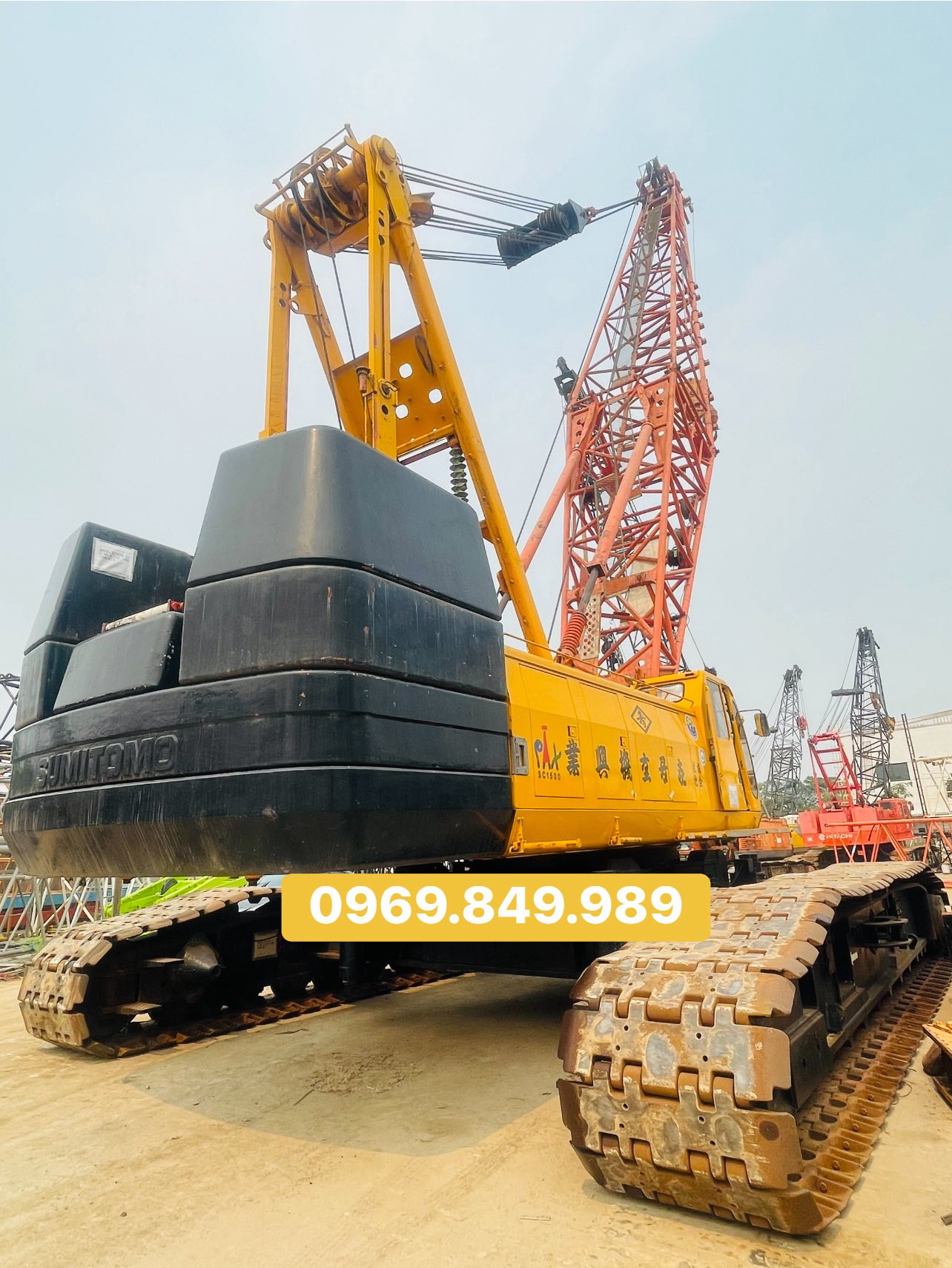 Xe cẩu bánh xích 150 tấn Sumitomo SC1500 (1997) nhập khẩu từ Nhật Bản