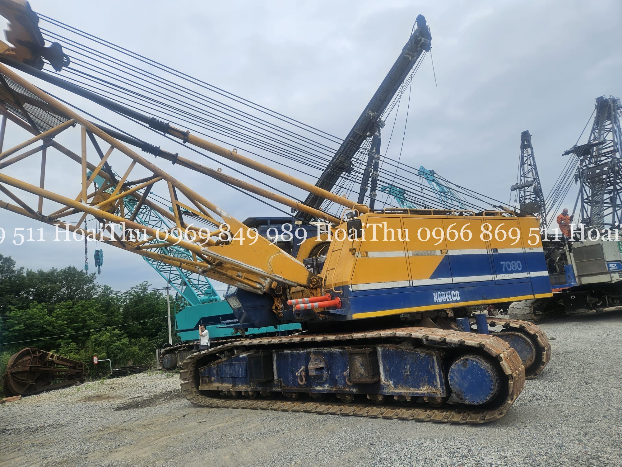 Xe cẩu bánh xích 80 tấn Kobelco 7080 (1995) nhập khẩu từ Hàn Quốc