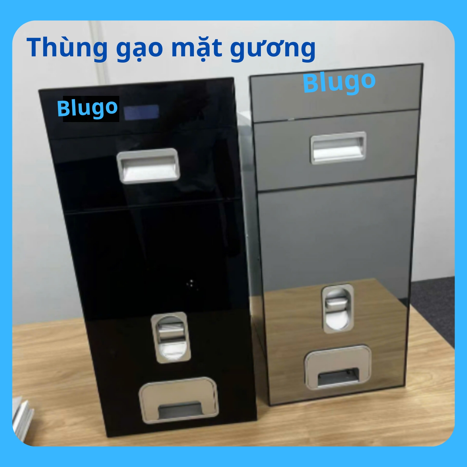 Thùng Gạo Mặt Gương Blugo