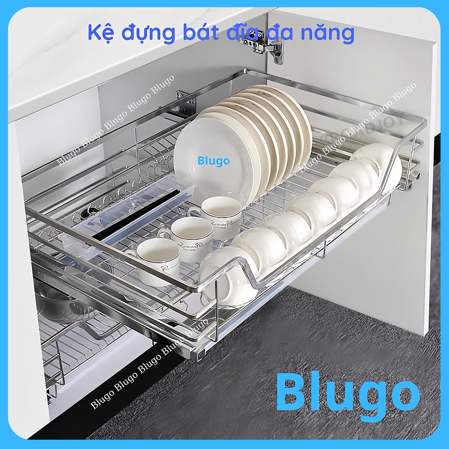 Kệ Đựng Bát Đĩa Xoong Nồi Đa Năng