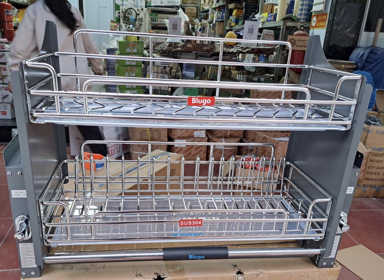 Giá bát đĩa di động nâng hạ 02