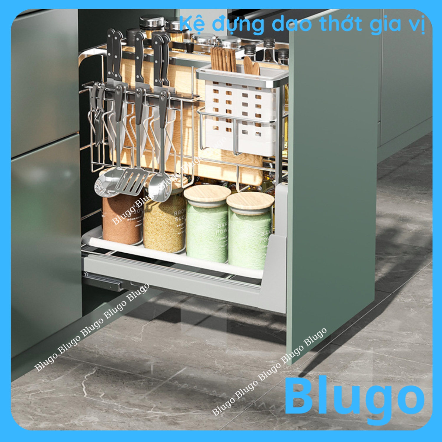 Kệ Đựng Dao Thớt Gia Vị Đa Năng
