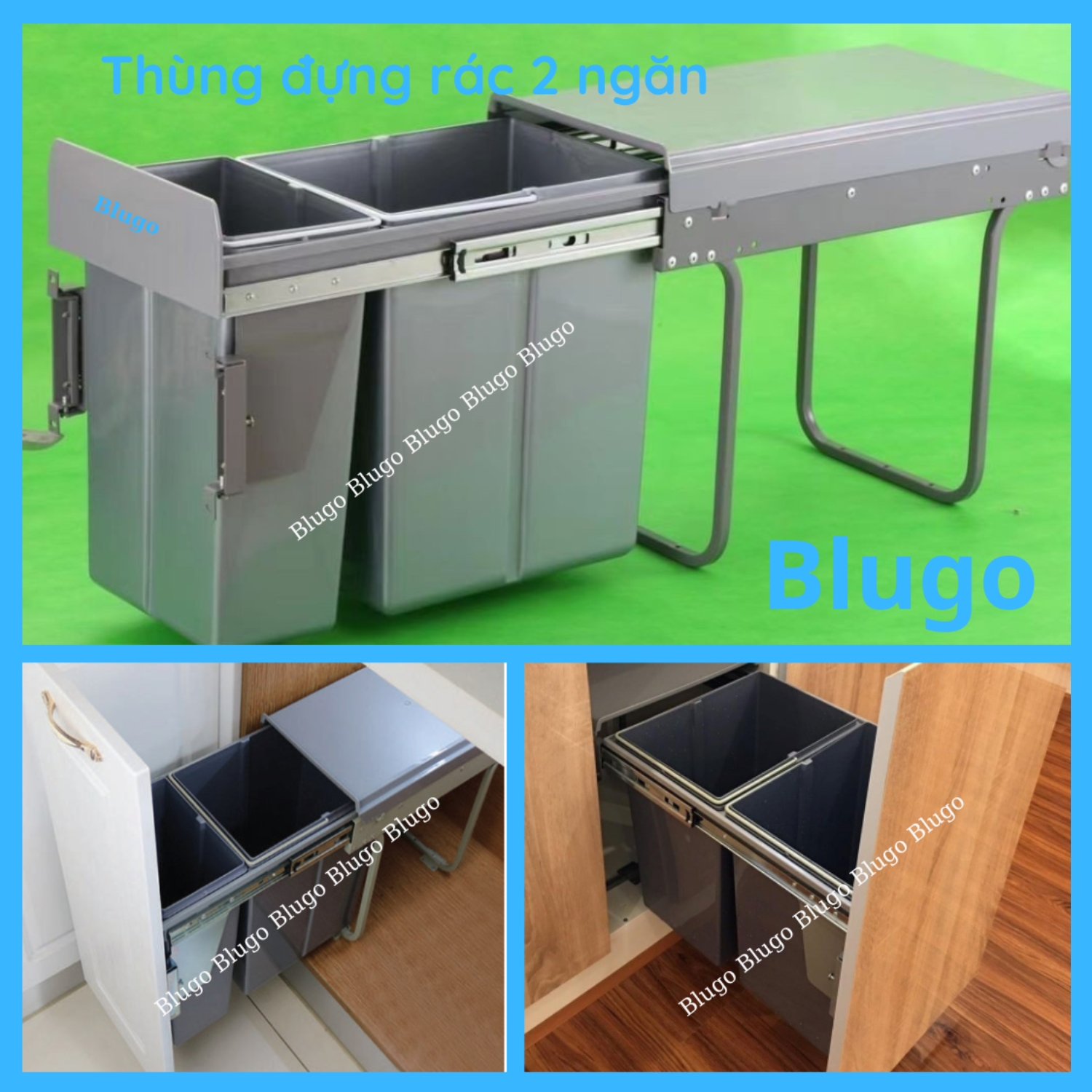 Thùng đựng rác 2 ngăn Blugo