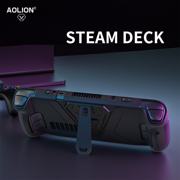 Ốp Bảo Vệ Cho Steam Deck Aolion Có Chân Dựng Chất Liệu Silicon Mềm Chống Xước