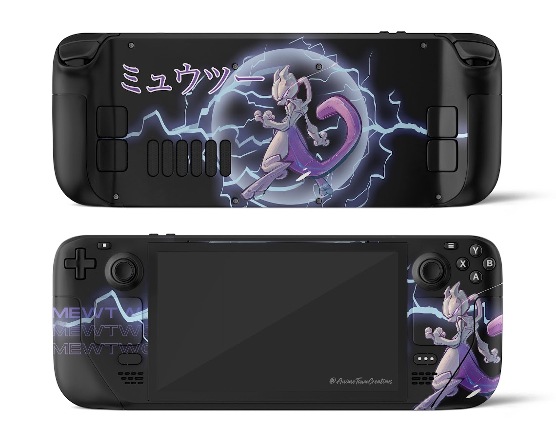 Bộ Decal Dán Steam Deck Chống Xước Pokemon Mewtwo