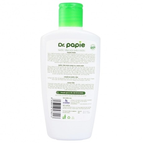Nước tắm gội thảo dược Dr. Papie 230ml