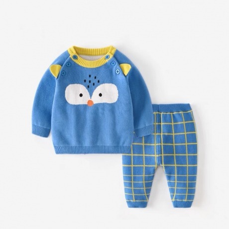 Bộ quần áo len Cool Baby 5118 sóc xanh dương