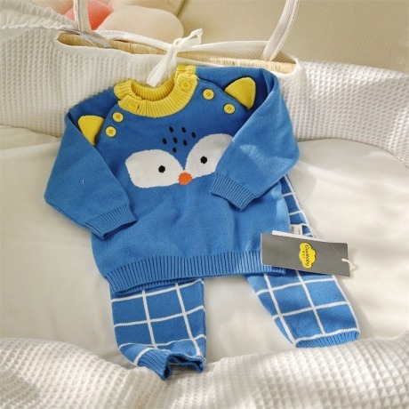 Bộ quần áo len Cool Baby 5118 sóc xanh dương