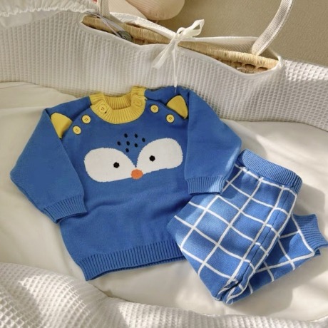 Bộ quần áo len Cool Baby 5118 sóc xanh dương