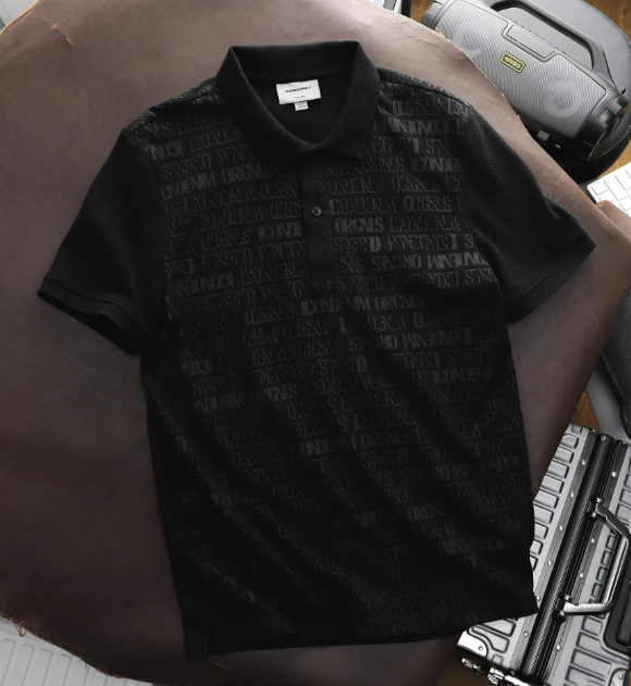 Áo Polo ICONDENIM Reverse Branding's Text Pattern