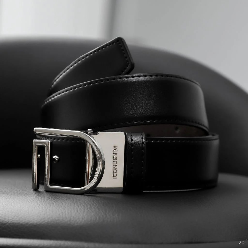 Thắt Lưng ICONDENIM Logo ID Mark Dây 2 Mặt