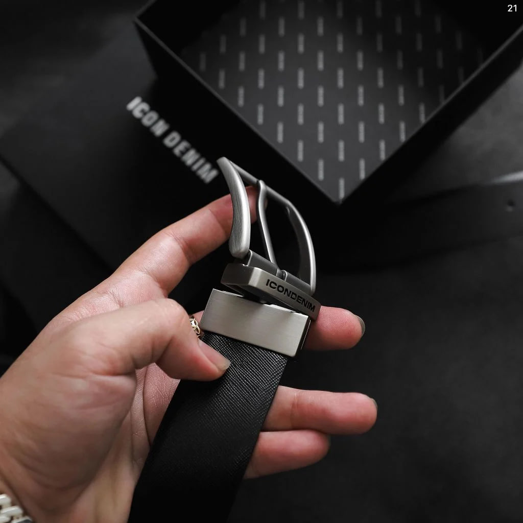 Thắt Lưng Nam Đầu Xoay 2 Mặt Da ICONDENIM