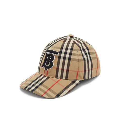 Burberry Beige Vintage Check Tb Baseball Cap Brown Đông Vũ Authentic