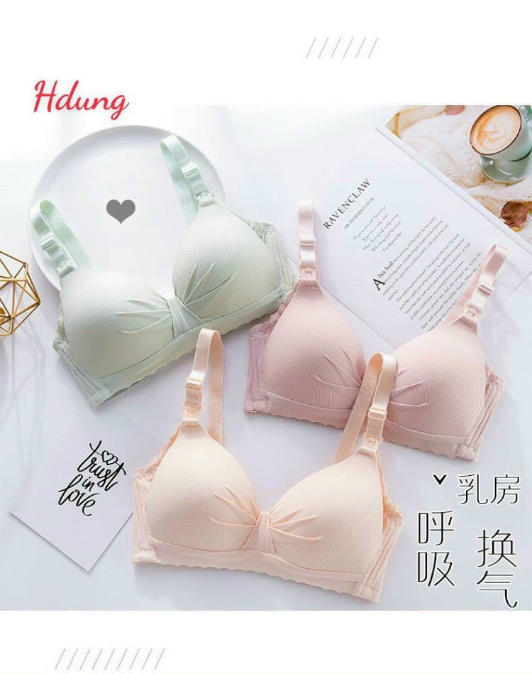 Áo lót bầu cho con bú A2 không gọng, chống chảy xệ co giãn 4 chiều, áo ngực thấm hút cho mẹ bầu