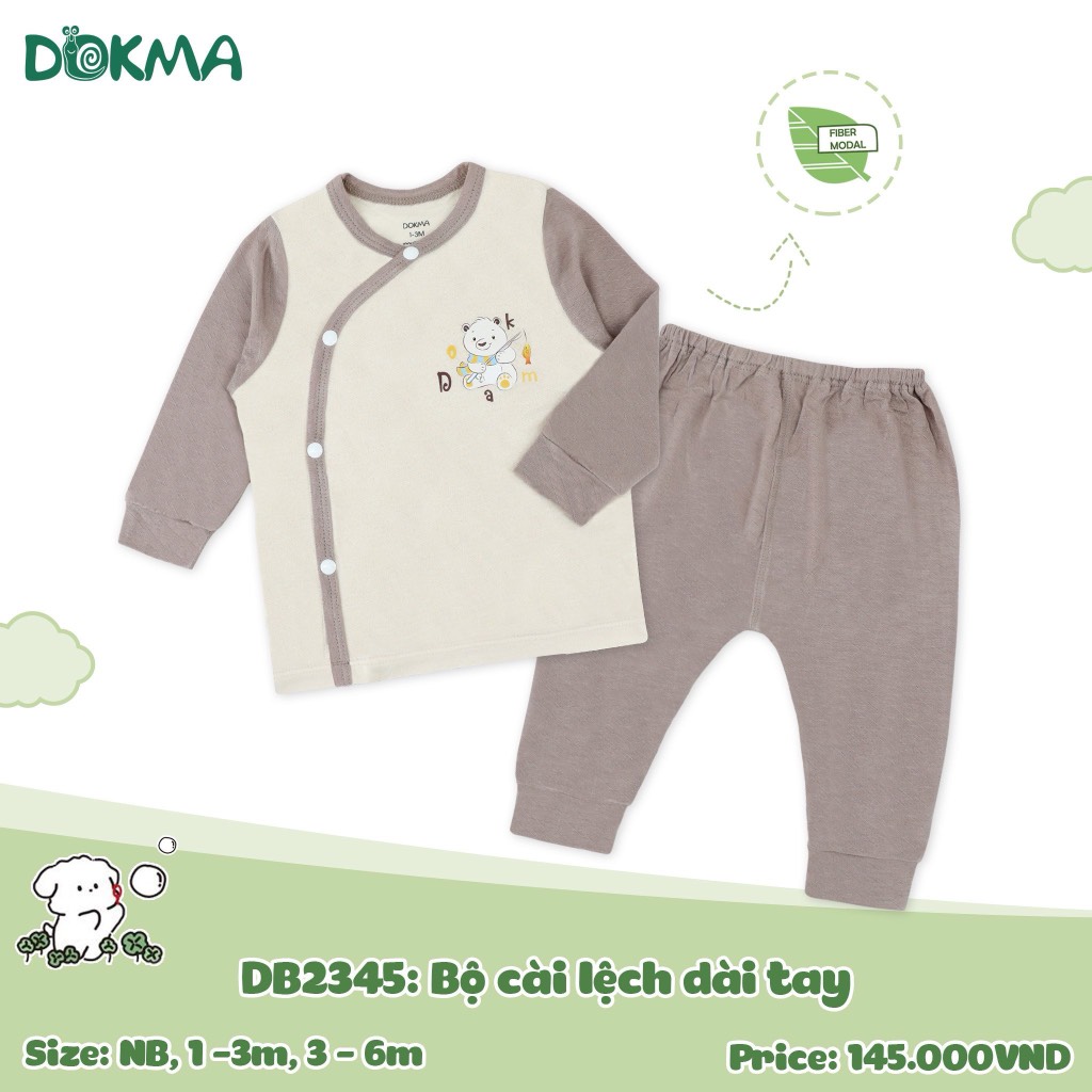 Bộ cài lệch dài tay Dokma 2345