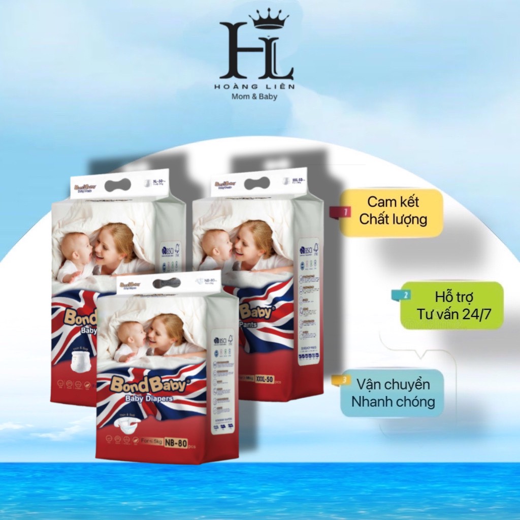 BONBABY UK -  Bỉm Dán  size M - 66 miếng