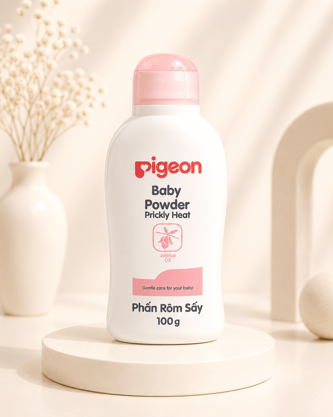 Phấn Rôm Sấy Pigeon Baby Powder Prickly Heat 100g – Hỗ Trợ Làm Dịu Da, Giữ Da Khô Thoáng