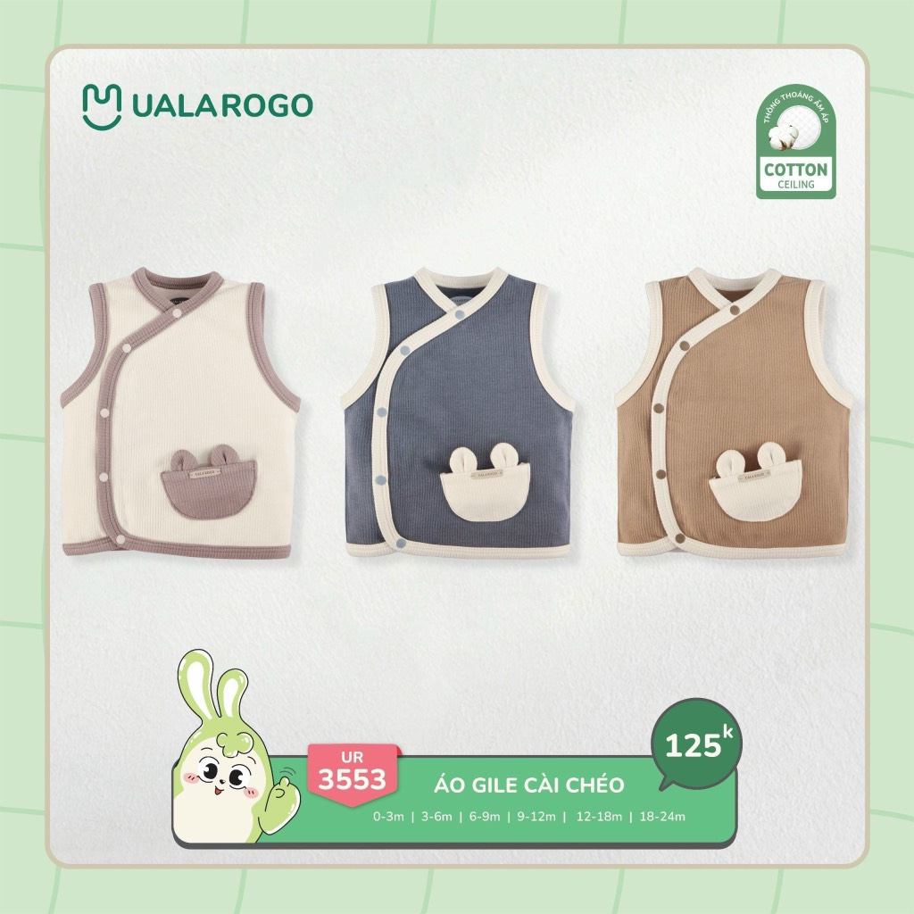 Áo ghile nẹp chéo nỉ tăm Ularogo mẫu mới 2024