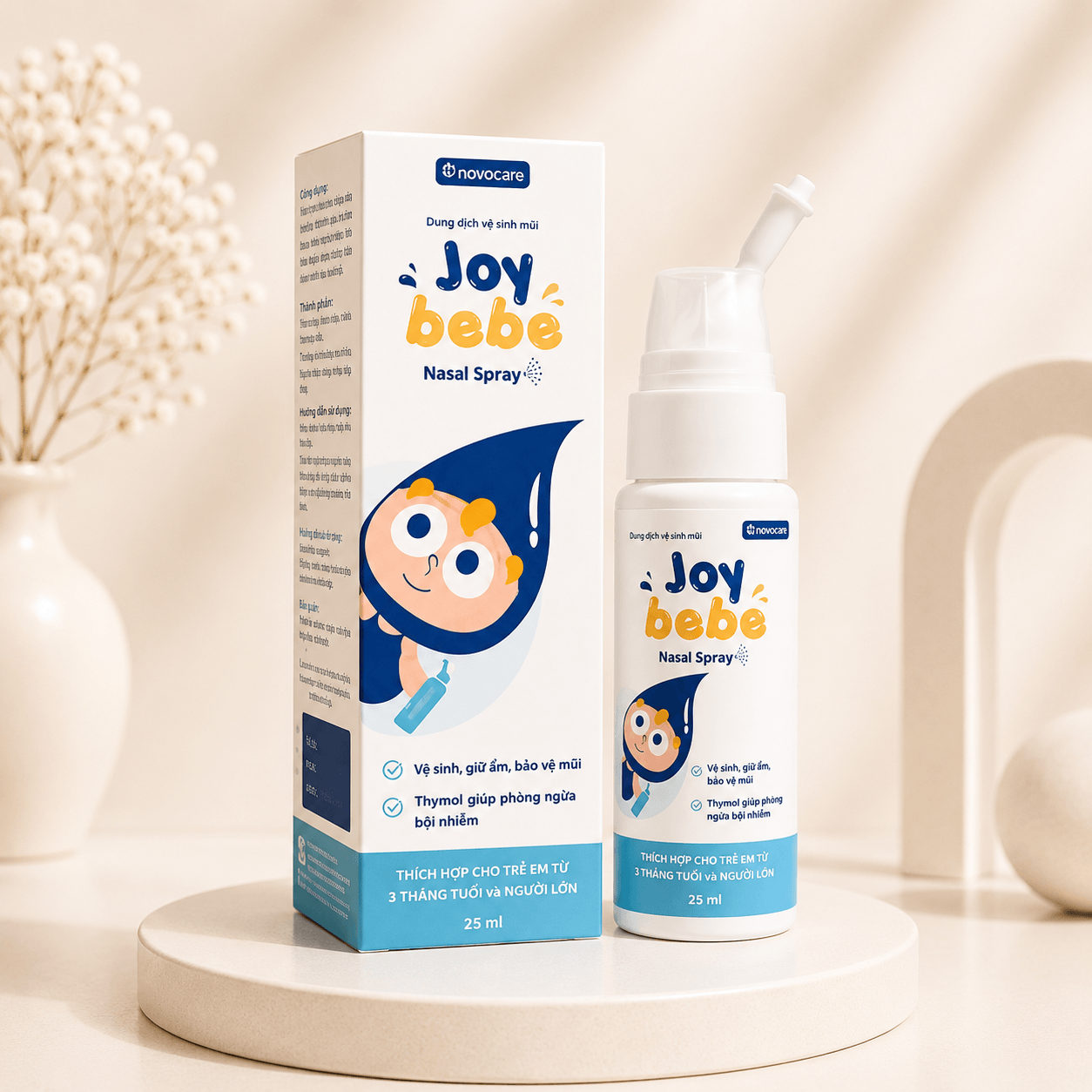 Dung Dịch Xịt Mũi Joy Bebe Nasal Spray 70ml – Làm Sạch Khoang Mũi, Hỗ Trợ Giảm Nghẹt Mũi Cho Bé
