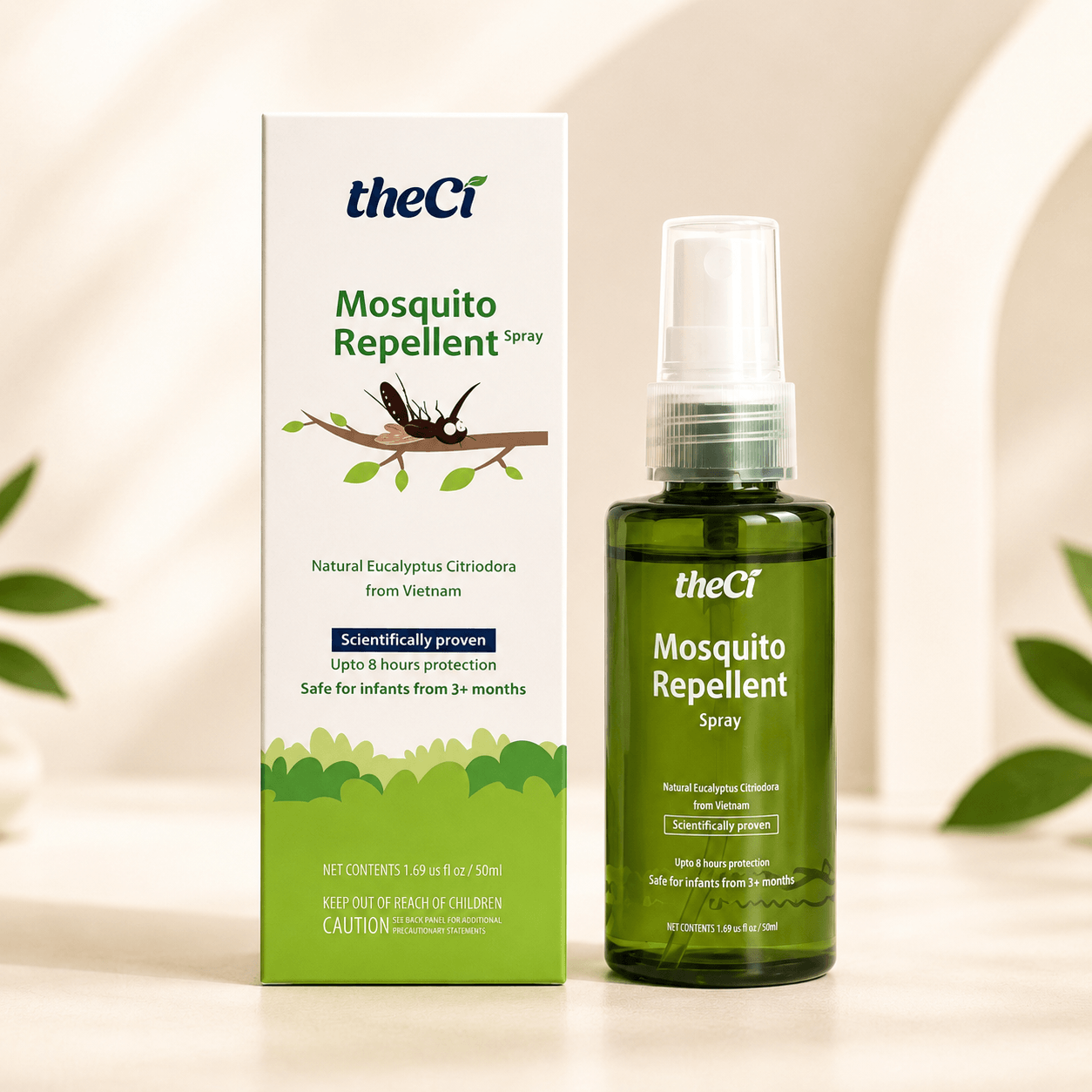 Xịt Chống Muỗi theCi Mosquito Repellent Spray 50ml – Bảo Vệ Bé Khỏi Muỗi Và Côn Trùng