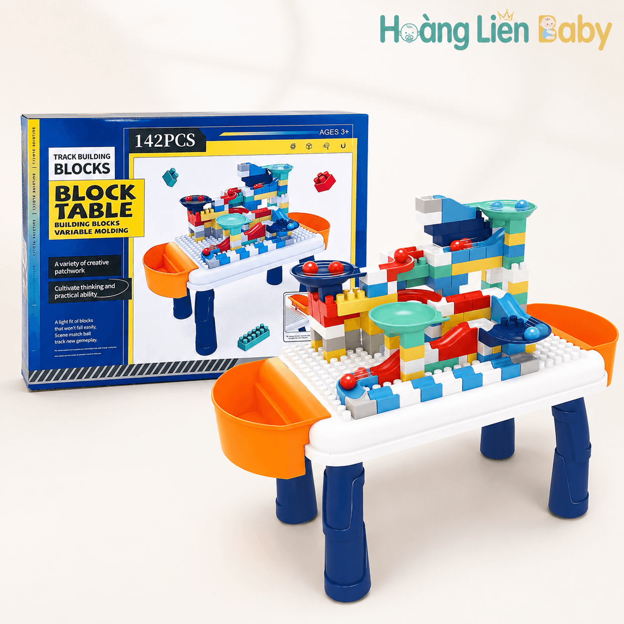 Bàn Lắp Ráp Đường Bi Lăn 142 Chi Tiết – Đồ Chơi Sáng Tạo Cho Bé Từ 3 Tuổi