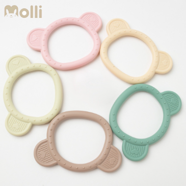 Gặm nướu hình mặt gấu Molli HÀN QUỐC
