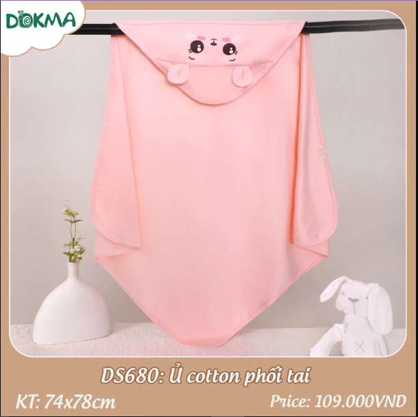 Ủ cotton mỏng Thu - Đông phối tai Dokma DS680
